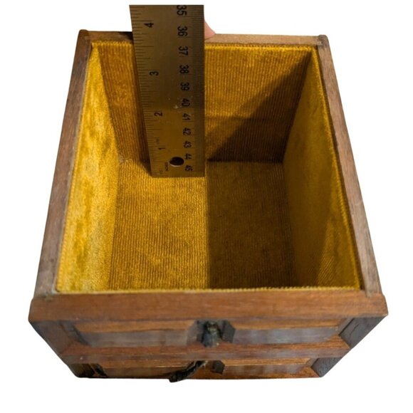 Vintage Mele Wooden Jewelry Box trinket 9 Drawers Lined Japan - Picture 16 of 16